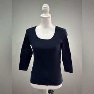 SALE! Black Talbots Ribbed Sweater Size SP EUC